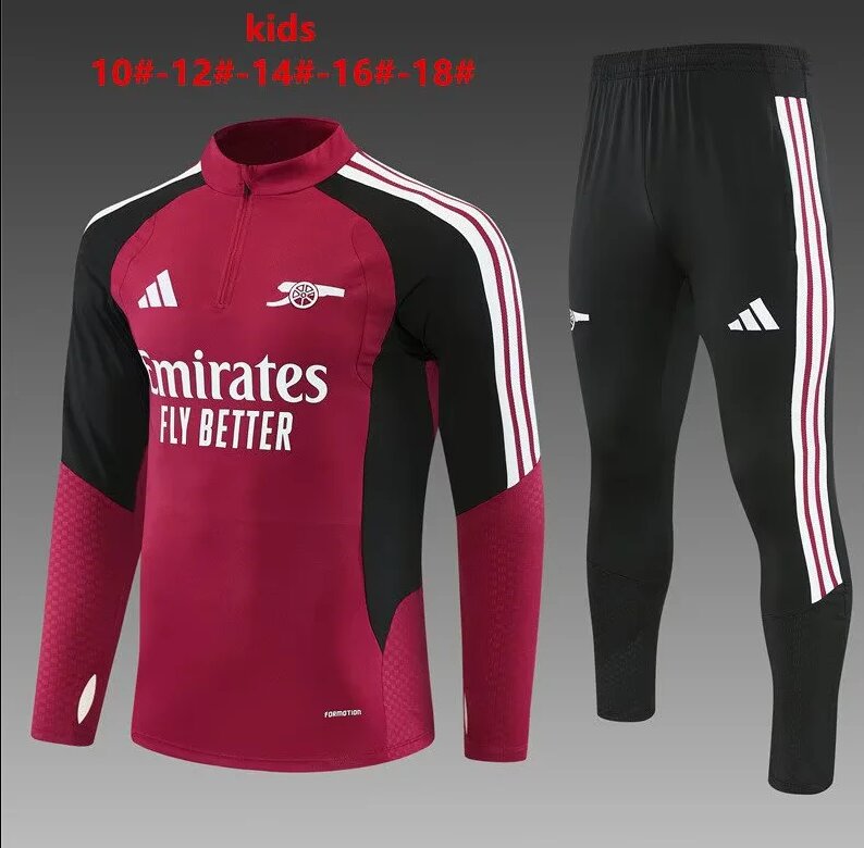 Kids Arsenal 26/27 Tracksuit - Dark Red/Black